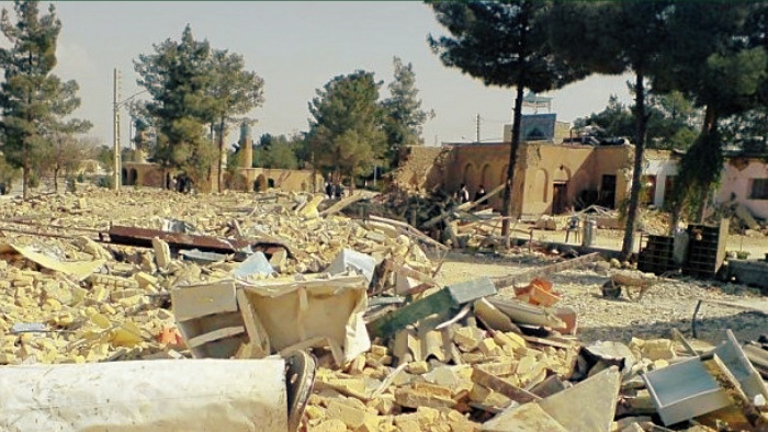 Destruction of Baha'i cemetery Shiraz by Iranian Revolutionary Guards in 2014